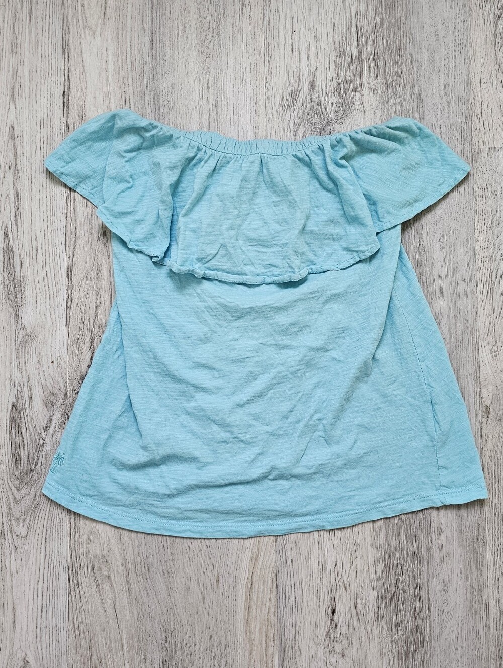 Lilly Pulitzer Pima Cotton Ruffle Strapless Top